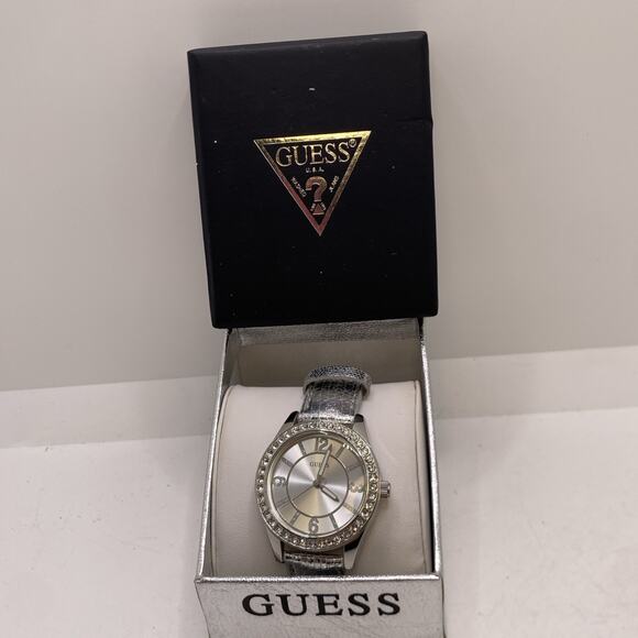 Guess Womens Silvee Rhinestone Quartz Watch Works New Batter With Box main image 4